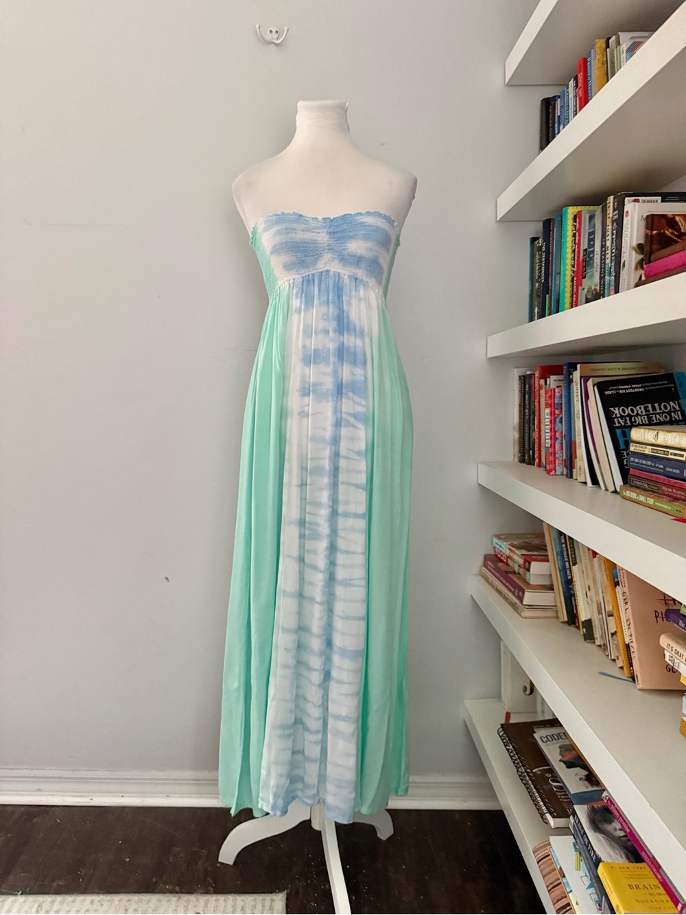 Tiare Hawaii Jasmine maxi dress in blue and green ombré one size